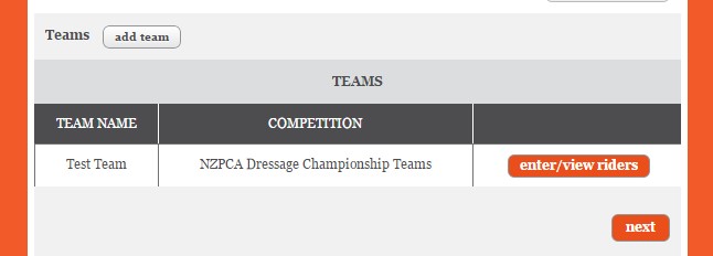 Team List